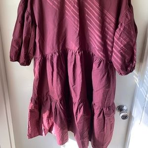 Maroon Baby Doll Dress